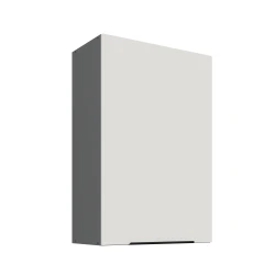 Szafka górna 60 cm CALIA 60 G - 90 1F CRYSTAL WHITE / ANTRACYT z powłoką ANTI FINGERPRINT