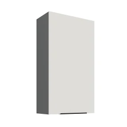 Szafka górna 60 cm CALIA 60 G - 108 1F CRYSTAL WHITE / ANTRACYT z powłoką ANTI FINGERPRINT