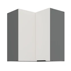 Szafka górna narożna 60 x 60 cm CALIA GN-72 2F (90°) CRYSTAL WHITE / ANTRACYT z powłoką ANTI FINGERPRINT