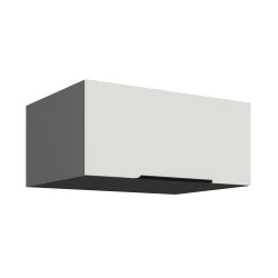 Szafka górna nadstawna CALIA 80 NAGU-36 1F pawlacz CRYSTAL WHITE / ANTRACYT z powłoką ANTI FINGERPRINT
