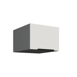 Szafka górna nadstawna CALIA 50 NAGU-36 1F pawlacz CRYSTAL WHITE / ANTRACYT z powłoką ANTI FINGERPRINT