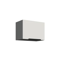 Szafka górna do zabudowy okapu CALIA 50 GU-36 1F CRYSTAL WHITE / ANTRACYT z powłoką ANTI FINGERPRINT