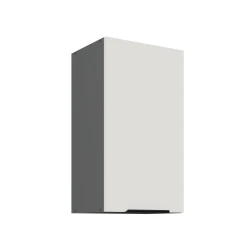 Szafka górna 40cm CALIA 40 G-72 1F CRYSTAL WHITE / ANTRACYT z powłoką ANTI FINGERPRINT