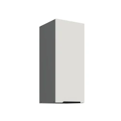 Szafka górna 30cm CALIA 30 G-72 1F CRYSTAL WHITE / ANTRACYT z powłoką ANTI FINGERPRINT