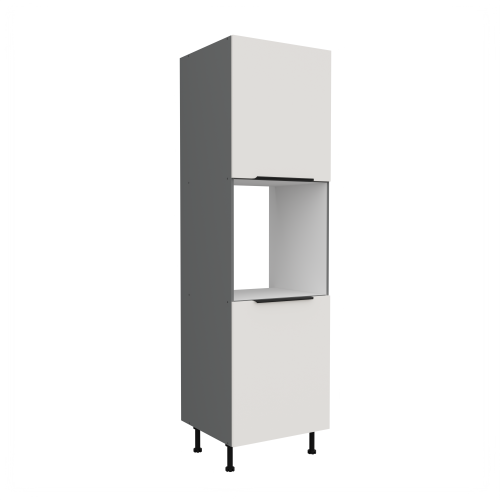 Przejdź do produktu Szafka kuchenna słupek CALIA 60 DP-210 2F CRYSTAL WHITE / ANTRACYT z powłoką ANTI FINGERPRINT