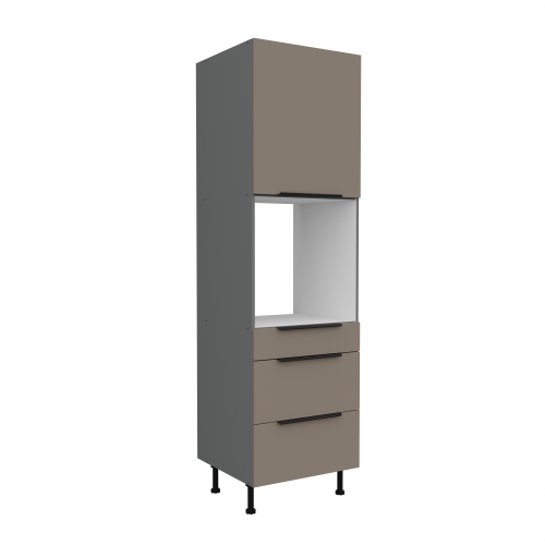 Przejdź do produktu Szafka kuchenna słupek CALIA 60 DPS-215 3S 1F SANDGRAU SZARY / ANTRACYT z powłoką ANTI FINGERPRINT