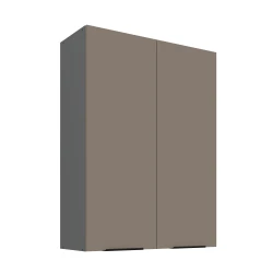 Szafka górna 80 cm CALIA 80 G-108 2F SANDGRAU SZARY / ANTRACYT z powłoką ANTI FINGERPRINT