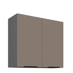 Szafka górna 80 cm CALIA 80 G-72 2F SANDGRAU SZARY / ANTRACYT z powłoką ANTI FINGERPRINT