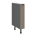 Szafka dolna 15 cm CALIA 15 D CARGO BB wysuwana z koszem SANDGRAU SZARY / ANTRACYT z powłoką ANTI FINGERPRINT