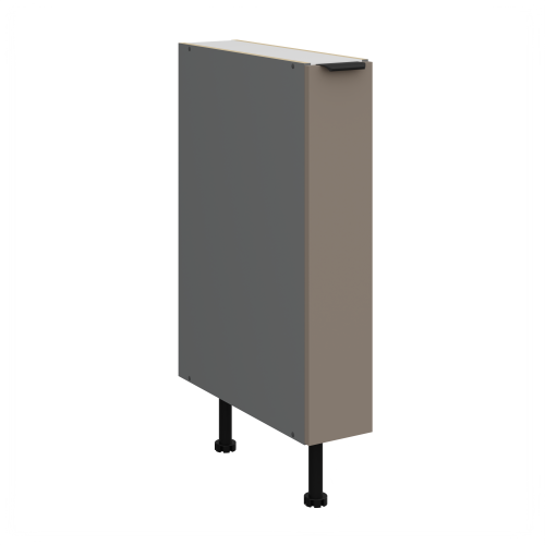 Przejdź do produktu Szafka dolna 15 cm CALIA 15 D CARGO BB wysuwana z koszem SANDGRAU SZARY / ANTRACYT z powłoką ANTI FINGERPRINT