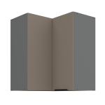 Szafka górna narożna 60 x 60 cm CALIA GN-72 2F (90°) SANDGRAU SZARY / ANTRACYT z powłoką ANTI FINGERPRINT