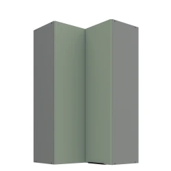 Szafka górna narożna 60 x 60 cm CALIA GN-108 2F (90°)  AQUAMARINE / ANTRACYT z powłoką ANTI FINGERPRINT