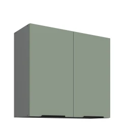 Szafka górna 80 cm CALIA 80 G-72 2F AQUMARINE / ANTRACYT z powłoką ANTI FINGERPRINT