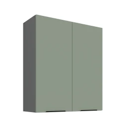 Szafka górna 80 cm CALIA 80 G-90 2F AQUAMARINE / ANTRACYT z powłoką ANTI FINGERPRINT