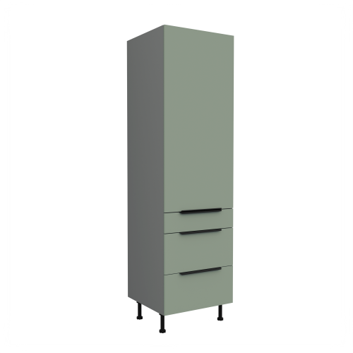 Przejdź do produktu Szafka kuchenna słupek CALIA 60 DKS-210 3S 1F AQUAMARINE / ANTRACYT z powłoką ANTI FINGERPRINT