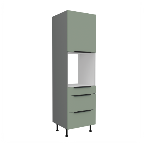 Przejdź do produktu Szafka kuchenna słupek CALIA 60 DPS-215 3S 1F AQUAMARINE / ANTRACYT z powłoką ANTI FINGERPRINT