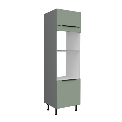 Przejdź do produktu Szafka kuchenna słupek CALIA 60 DPM-215 2F AQUAMARINE / ANTRACYT z powłoką ANTI FINGERPRINT