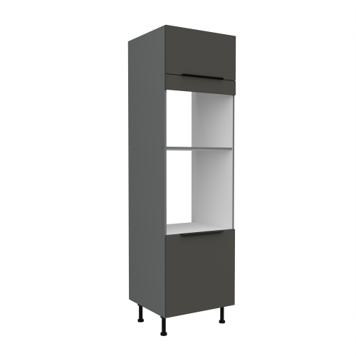 Przejdź do produktu Szafka kuchenna słupek CALIA 60 DPM-215 2F GRAFIT / ANTRACYT z powłoką ANTI FINGERPRINT