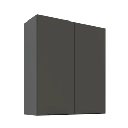 Szafka górna 80 cm CALIA 80 G-90 2F GRAFIT / ANTRACYT z powłoką ANTI FINGERPRINT