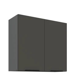 Szafka górna 80 cm CALIA 80 G-72 2F GRAFIT / ANTRACYT z powłoką ANTI FINGERPRINT