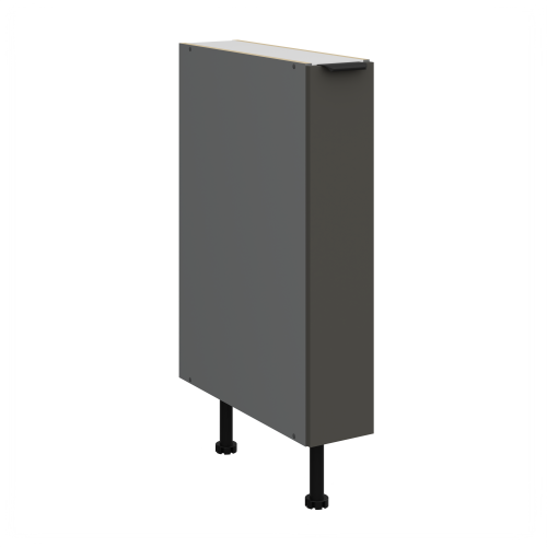 Przejdź do produktu Szafka dolna 15 cm CALIA 15 D CARGO BB wysuwana z koszem GRAFIT / ANTRACYT z powłoką ANTI FINGERPRINT