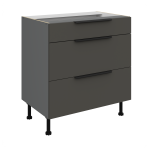 Szafka dolna CALIA 80 D 3S PREMIUM BOX GRAFIT / ANTRACYT z powłoką ANTI FINGERPRINT