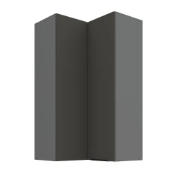 Szafka górna narożna 60 x 60 cm CALIA GN-108 2F (90°)  GRAFIT / ANTRACYT z powłoką ANTI FINGERPRINT