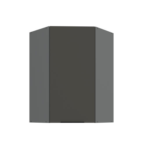 Przejdź do produktu Szafka górna narożna 60 x 60 cm CALIA GN-90 1F (45°)  GRAFIT / ANTRACYT z powłoką ANTI FINGERPRINT