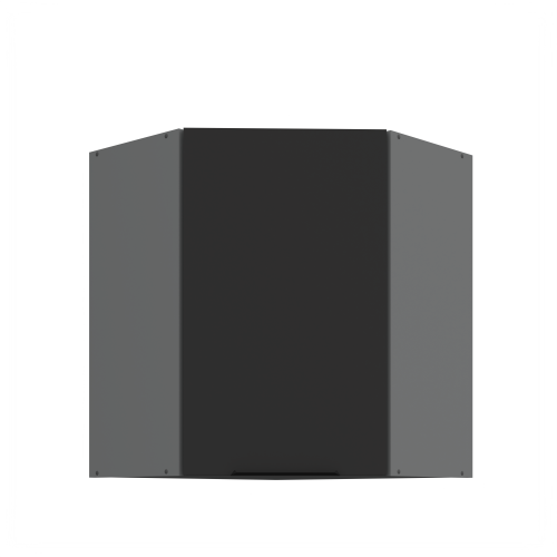 Przejdź do produktu Szafka górna narożna 60 x 60 cm CALIA GN-72 1F (45°) CZARNY MAT / ANTRACYT z powłoką ANTI FINGERPRINT