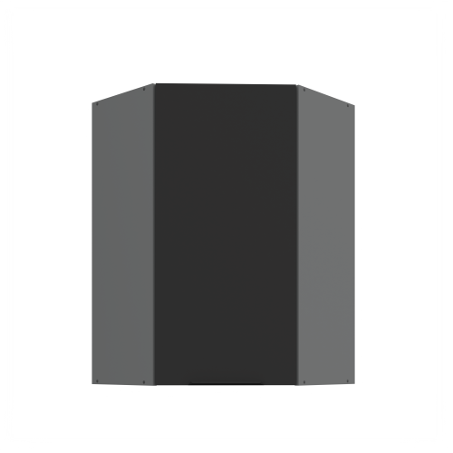 Przejdź do produktu Szafka górna narożna 60 x 60 cm CALIA GN-90 1F (45°)  CZARNY MAT / ANTRACYT z powłoką ANTI FINGERPRINT