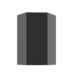 Szafka górna narożna 60 x 60 cm CALIA GN-108 1F (45°) CZARNY MAT / ANTRACYT z powłoką ANTI FINGERPRINT