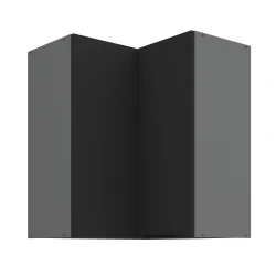 Szafka górna narożna 60 x 60 cm CALIA GN-72 2F (90°) CZARNY MAT / ANTRACYT z powłoką ANTI FINGERPRINT