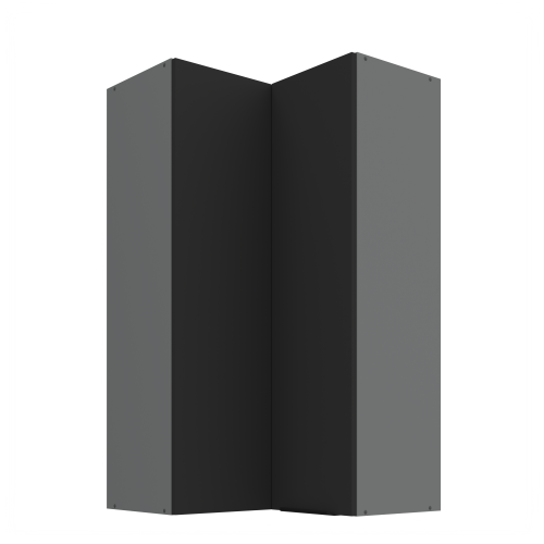 Przejdź do produktu Szafka górna narożna 60 x 60 cm CALIA GN-108 2F (90°)  CZARNY MAT / ANTRACYT z powłoką ANTI FINGERPRINT