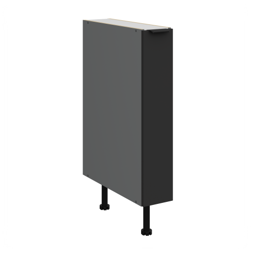 Przejdź do produktu Szafka dolna 15 cm CALIA 15 D CARGO BB wysuwana z koszem CZARNY MAT / ANTRACYT z powłoką ANTI FINGERPRINT