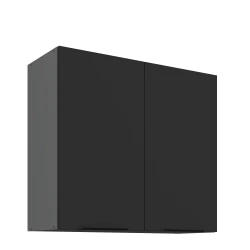 Szafka górna 80 cm CALIA 80 G-72 2F CZARNY / ANTRACYT z powłoką ANTI FINGERPRINT