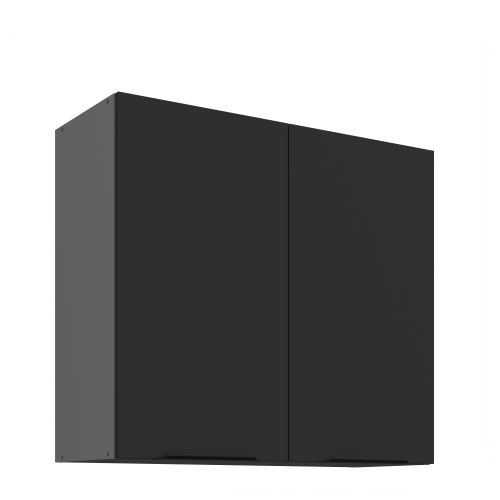 Przejdź do produktu Szafka górna 80 cm CALIA 80 G-72 2F CZARNY / ANTRACYT z powłoką ANTI FINGERPRINT