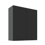 Szafka górna 80 cm CALIA 80 G-90 2F CZARNY MAT / ANTRACYT z powłoką ANTI FINGERPRINT