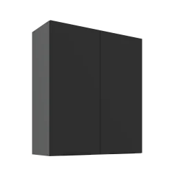 Szafka górna 80 cm CALIA 80 G-90 2F CZARNY MAT / ANTRACYT z powłoką ANTI FINGERPRINT