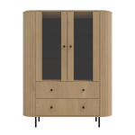 WITRYNA STOJĄCA 2D 2S OVELLA - 123 x 155 x 42 cm DĄB CREMONA