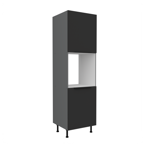 Przejdź do produktu Szafka kuchenna słupek CALIA 60 DP-210 2F CZARNY / ANTRACYT z powłoką ANTI FINGERPRINT