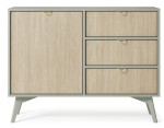 KOMODA 1F 3S OFELIA- 106 x 80 x 38 cm JODEŁKA SCANDI / EUKALIPTUS