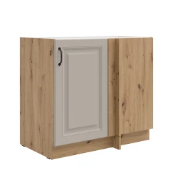 Szafka dolna narożna 105 ND 1F BB ATENA Jasnoszary / Dąb Artisan
