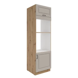Szafka kuchenna słupek 60 DPM-210 2F ATENA Jasnoszary /  Dąb Artisan