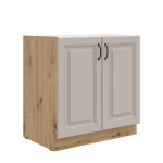 Szafka dolna 80 cm ATENA 80 D 2F BB  Jasnoszary / Dąb Artisan