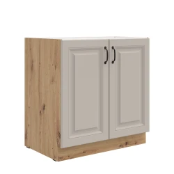 Szafka dolna 80 cm ATENA 80 D 2F BB  Jasnoszary / Dąb Artisan