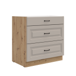 Szafka dolna 80 cm ATENA 80 D 3S BB Jasnoszary / Dąb Artisan