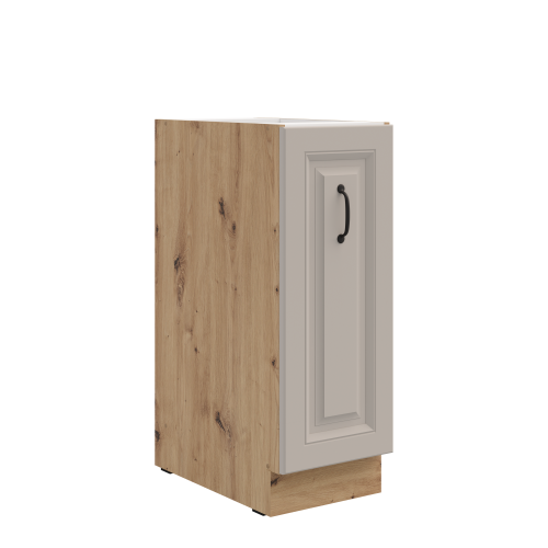 Przejdź do produktu Szafka dolna 30 cm CARGO ATENA 30 D CARGO BB wysuwana z koszem Jasnoszary /  Dąb Artisan