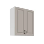 Szafka górna 80 cm ATENA 80 G - 90 2F Jasnoszary / Biały 