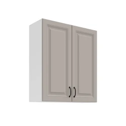 Szafka górna 80 cm ATENA 80 G - 90 2F Jasnoszary / Biały 