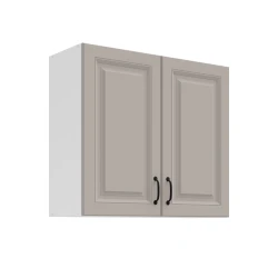 Szafka górna 80 cm ATENA 80 G - 72 2F Jasnoszary /Biały